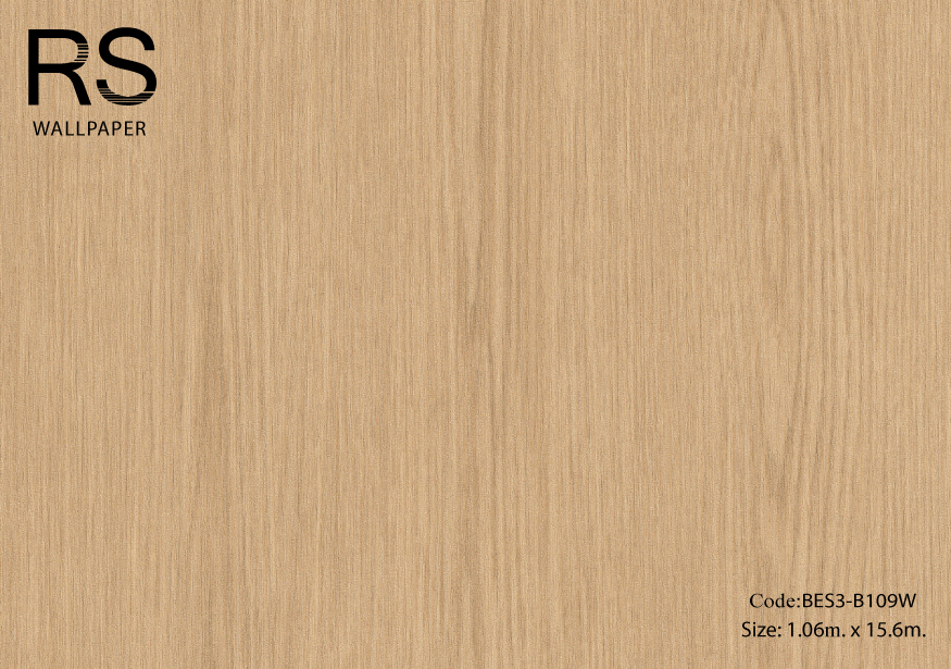 วอลเปเปอร์เทกเจอร์ไม้สีไม้โอ๊ค BES3-B109W
