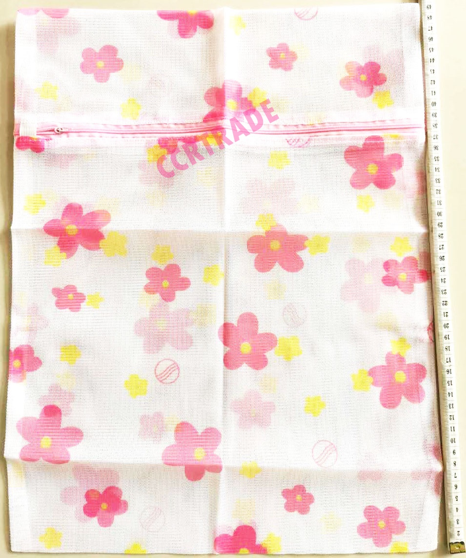 ถุงซักผ้าจัมโบ้ ลายดอก 40x50 ซม.