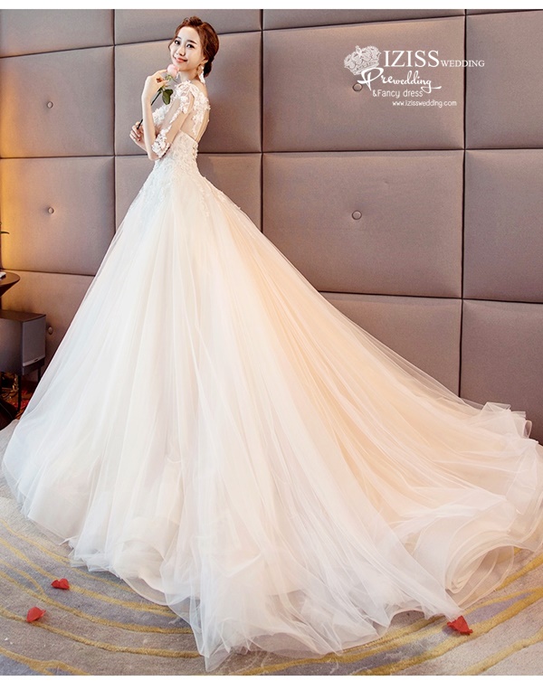 BR358 **พรีออเดอร์**ชุดแต่งงาน&ชุดเจ้าสาวแนวเรียบหรู สีขาวเกรดพรีเมี่ยม น่ารัก สวยโดดเด่นไม่ซ้ำใคร