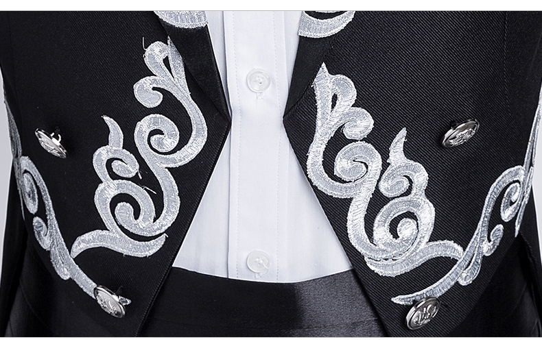 ST131- **พรีออเดอร์**สูททักสิโด้ผู้ชายสีดำ แขนยาว พร้อมแถบคาดเอว และกางเกง ชุดสูทเจ้าบ่าว สูทแฟนซี ถ่ายพรีเวดดิ้ง & ชุดแต่งงานแฟนซี (Fancy wedding dress) สูททักสิโด้ผู้ชายสีขาว