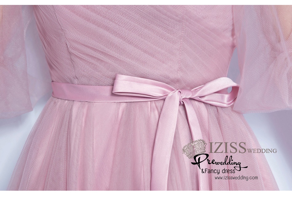 DS016 - **Pre order** ชุดราตรีเดรสสั้นออกงาน (short dresses) ชุดไปงานแต่งงานสวยๆ "ธีมสีชมพูกะปิ"