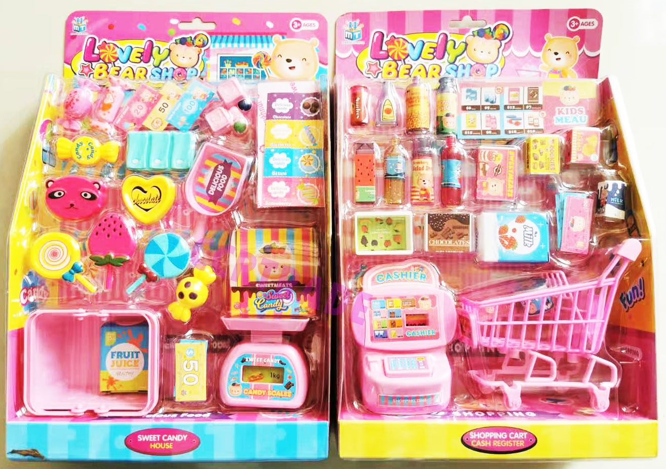 ชุดร้านค้าหมีเลิฟลี่+อุปกรณ์แผงครอบ 34 ซม.(1x3)