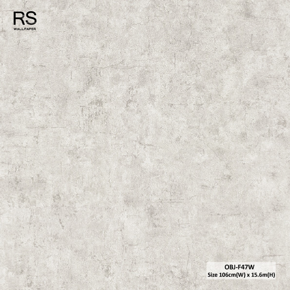 วอลเปเปอร์ลายปูนเปลือยคอนกรีต สีเทาอ่อน OBJ-F47W