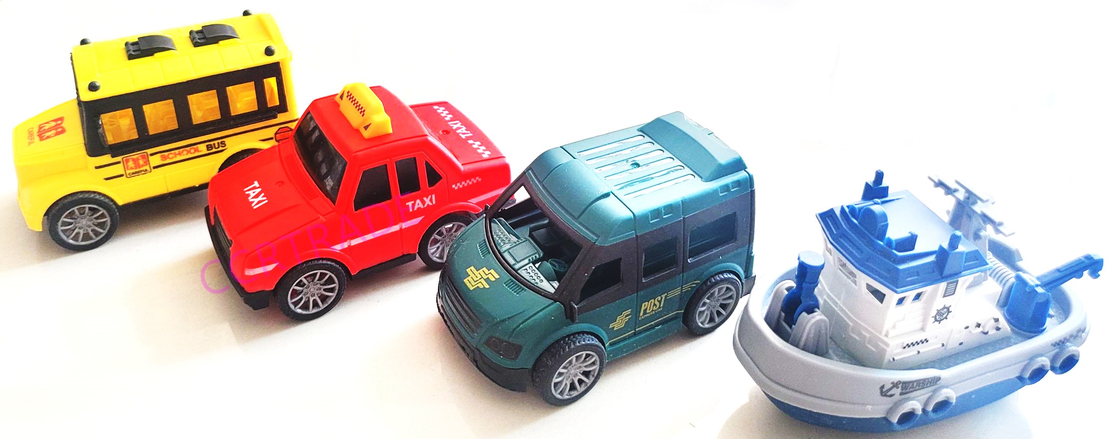 เรือประมง+รถบัสโมเดล มีลานถาด 36 ซม.