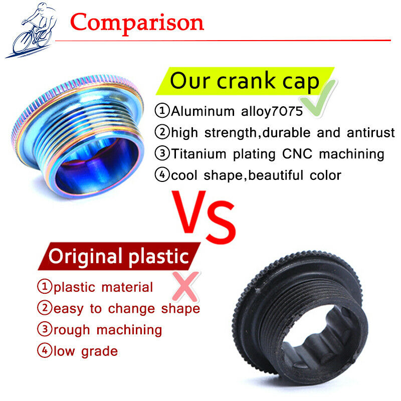 ฝาปิดขาจานจักรยาน M15 M18 M20 แถมฟรีน็อตขาจาน KRSEC สีรุ้ง