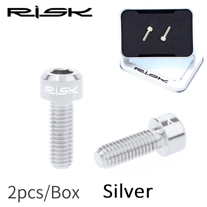 น็อตไทเทเนียม RISK ขนาด M5X14 สำหรับใส่ SHIFTER จักรยาน