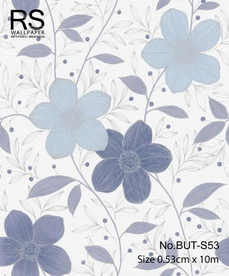 วอลเปเปอร์ลายดอกไม้ใบไม้ BUT-S53