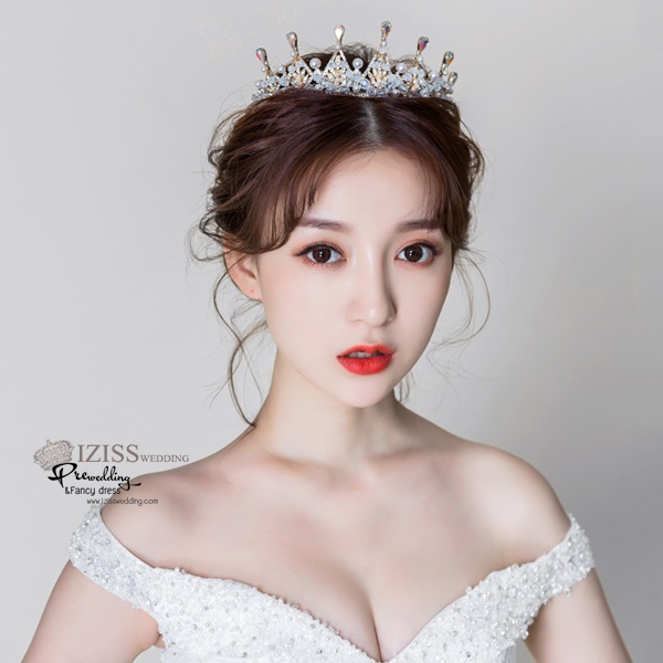 AC004 **พรีออเดอร์**ชุดเทียร่า มงกุฎเพชร ชุดเครื่องประดับเจ้าสาวสวยหรูดุจเจ้าหญิง