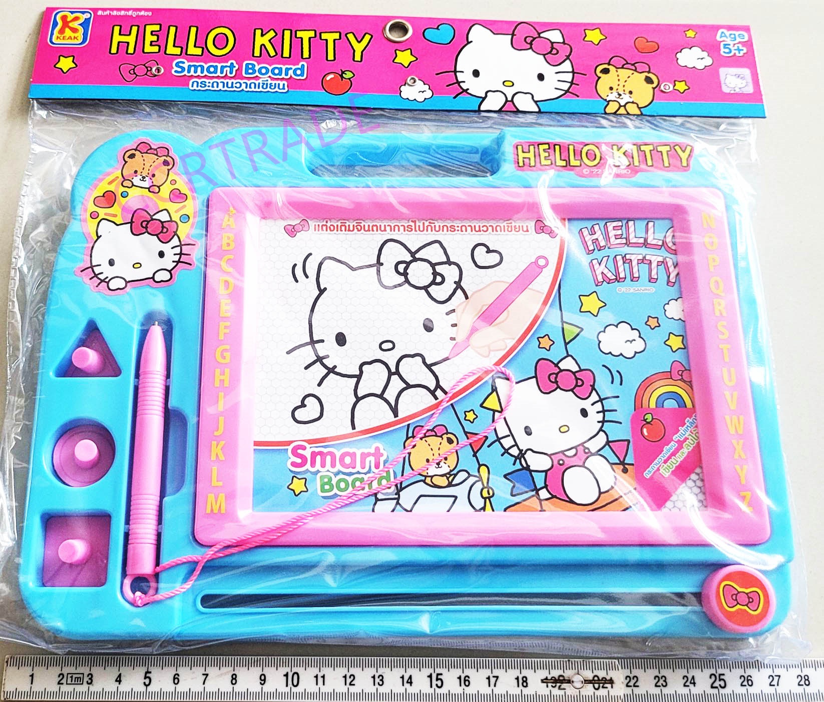 กระดานแม่เหล็กคิตตี้ใหม่+ตัวปั๊มถุง PVC 26.5x31 ซม.(ลิขสิทธิ์แท้)(1x3)