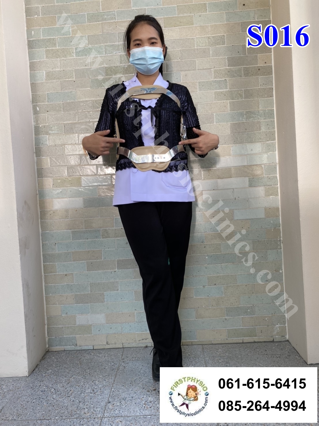 พยุงหลังโครงเหล็กด้านหน้า เจเวท พยุงลำตัวกระดูกทรุด ป้องกันการโค้งงอของหลังมาด้านหน้า,ด้านหลัง,ด้านข้าง Jewett Brace