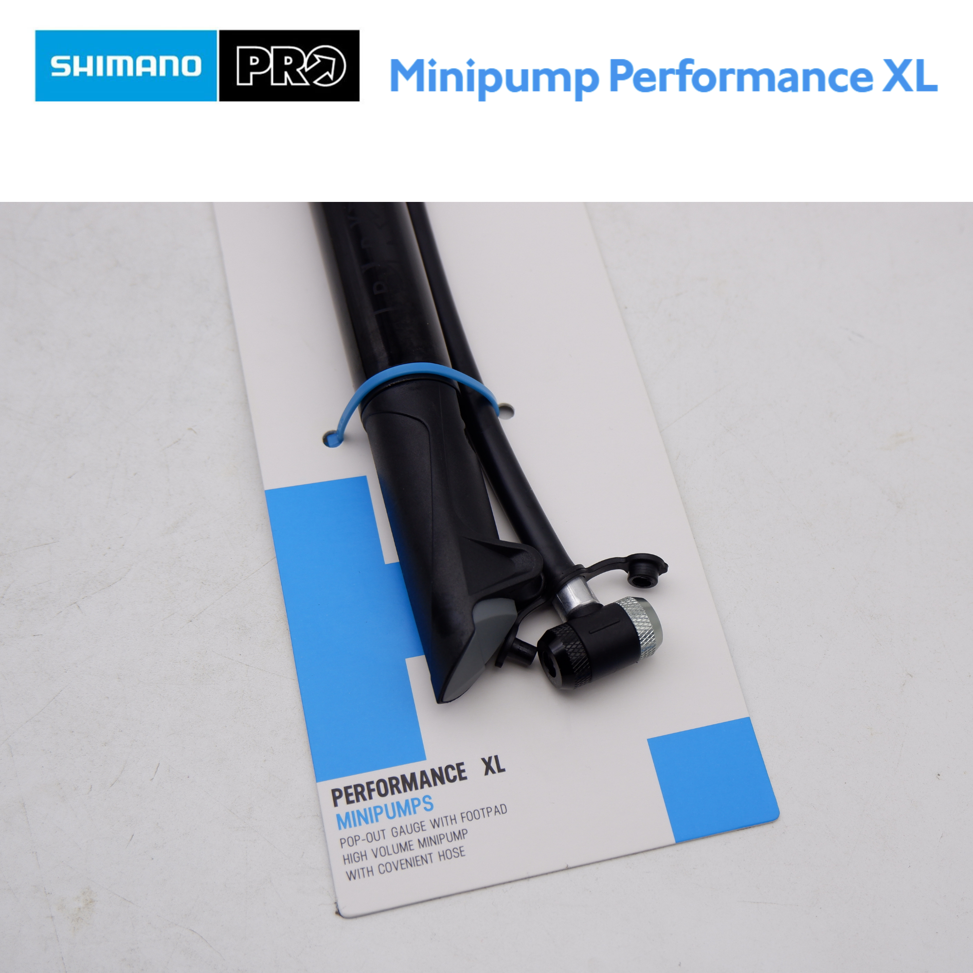 สูบจักรยานแบบพกพา SHIMANO PRO รุ่น PERFORMANCE XL มีที่เหยียบ