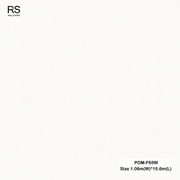 วอลเปเปอร์ สีขาวอมครีม POM-F65W