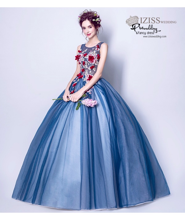 DL010 - **พรีออเดอร์** ชุดราตรี เดรสยาวออกงาน (Night party dresses) ชุดไปงานแต่งงานสวยๆ "ธีมสีกรมน้ำทะเล"