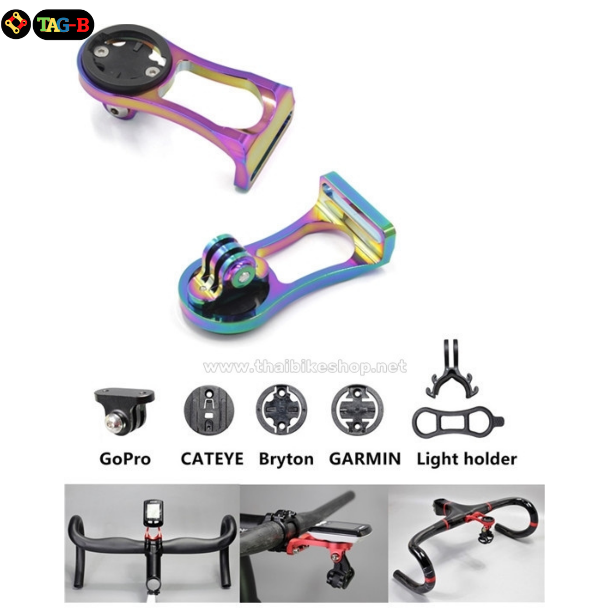 ขาจับไมล์จักรยานแบบอลูมิเนียม CNC รุ่น สี MULTICOLOR