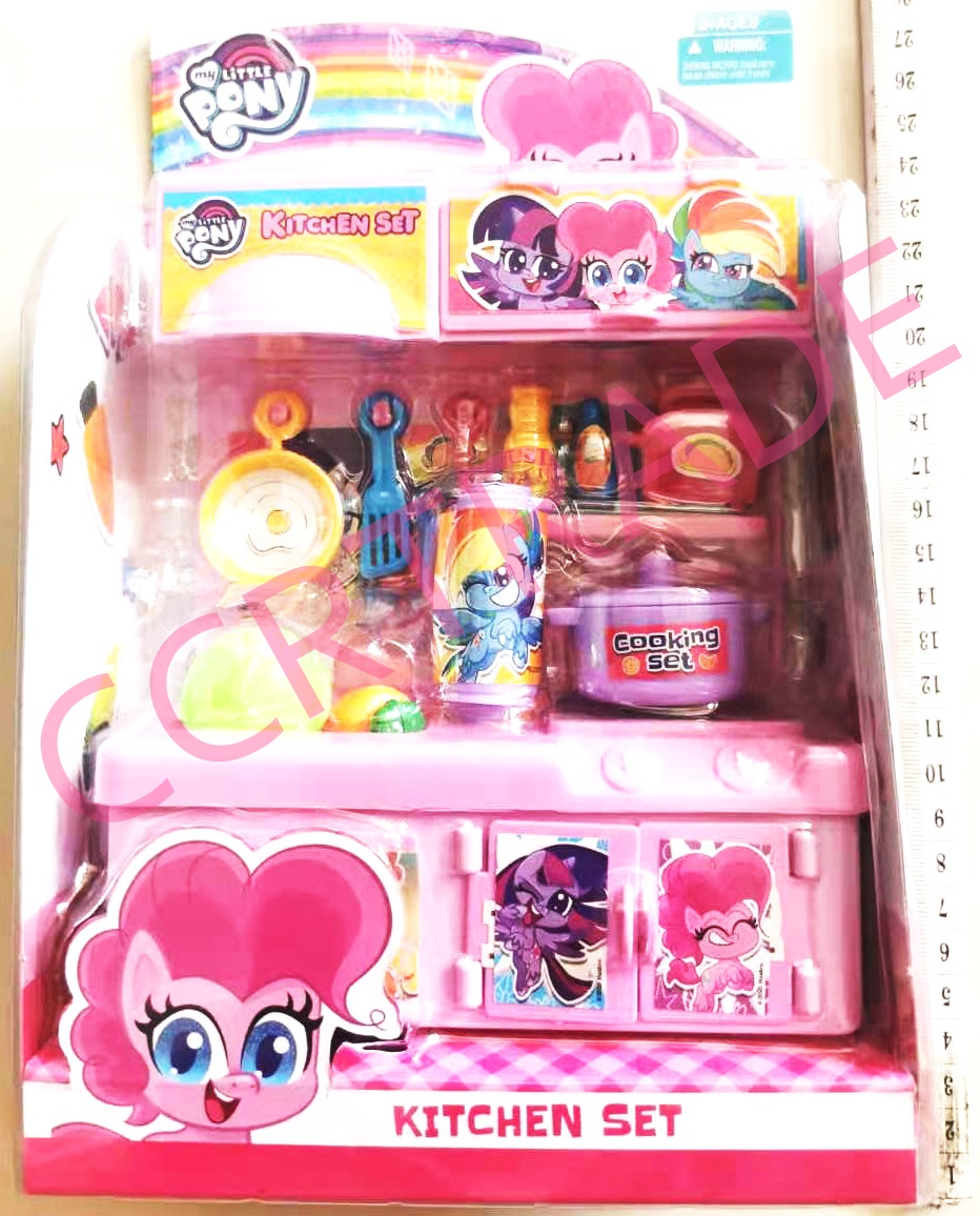 ชุดครัวม้าโพนี่+อุปกรณ์แผงครอบ 16x24.5 ซม.(ลิขสิทธิ์แท้)(1x3)