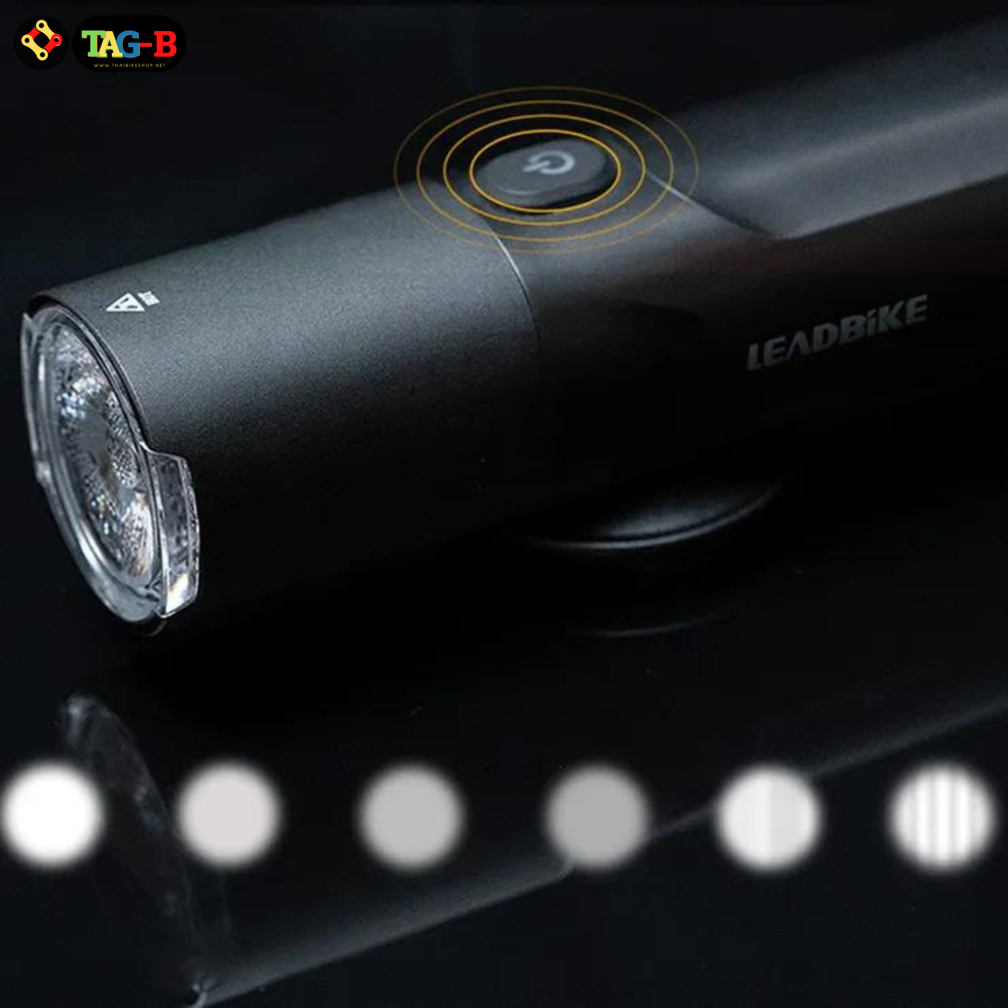 ไฟหน้าจักรยาน LEADBIKE THAIBIKE ติดเมาส์ GOPRO ไฟจักรยานสว่างมาก 400/600/800LM