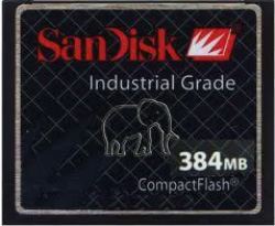 Sandisk Compact Flash Card (CF) 384Mb Industrial Grade