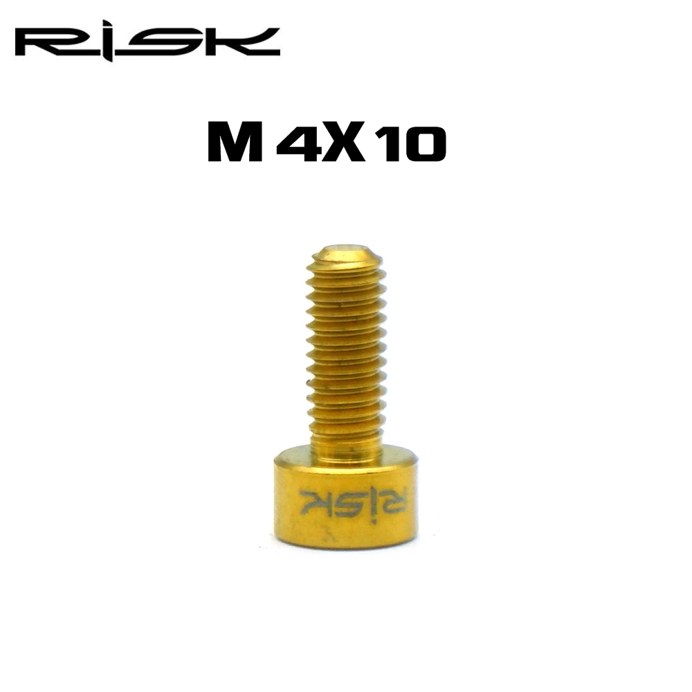 น็อตไทเทเนียมแท้ติดสับจานจักรยาน ตีนผี RISK ขนาด M4