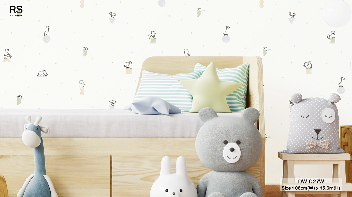 วอลเปเปอร์ห้องเด็ก ลายช้าง Bebe No.DW-C27W