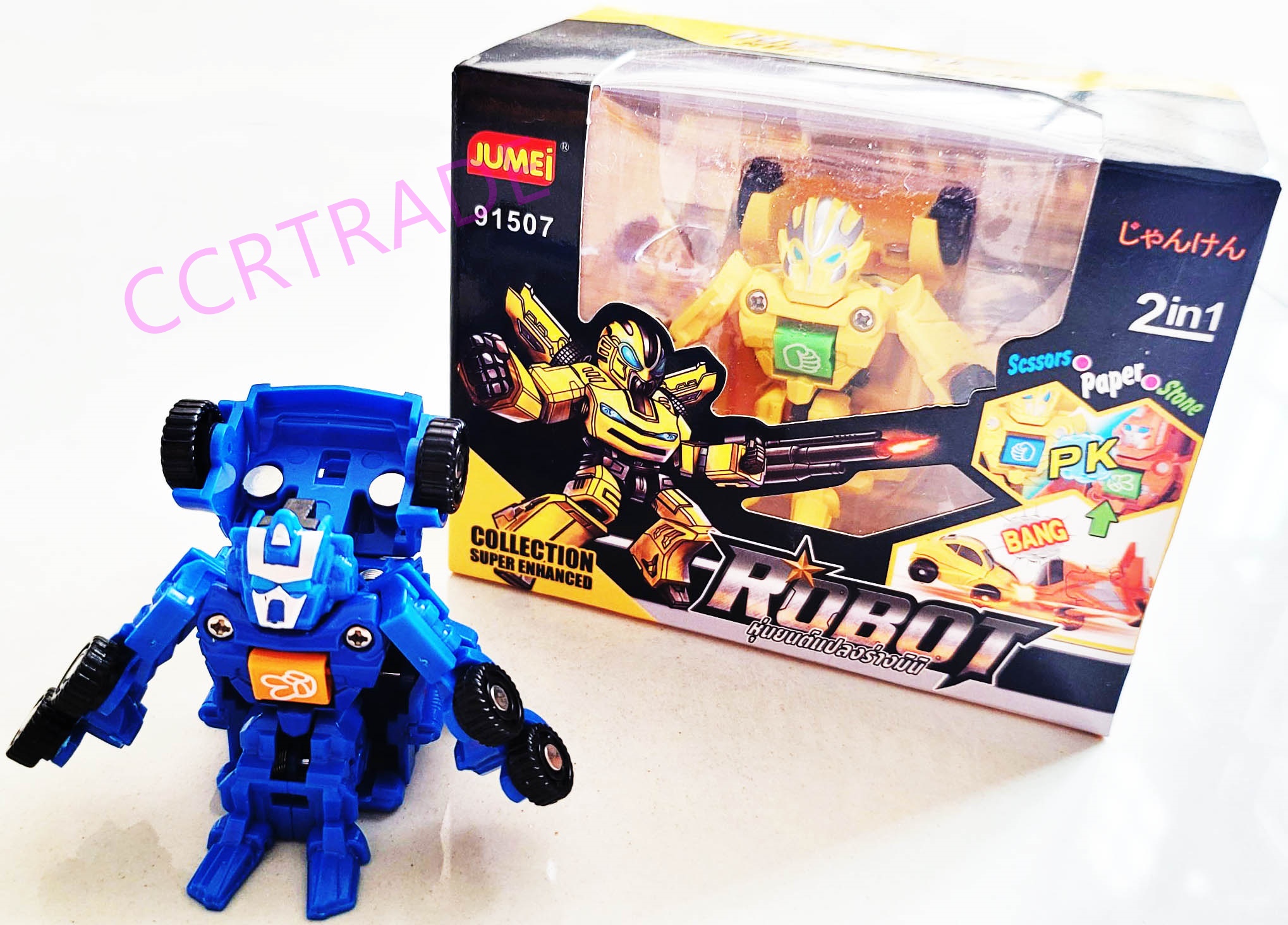 หุ่นยนต์แปลงร่าง 2 in 1 กล่อง 8.5x16 ซม.(งานห้าง)