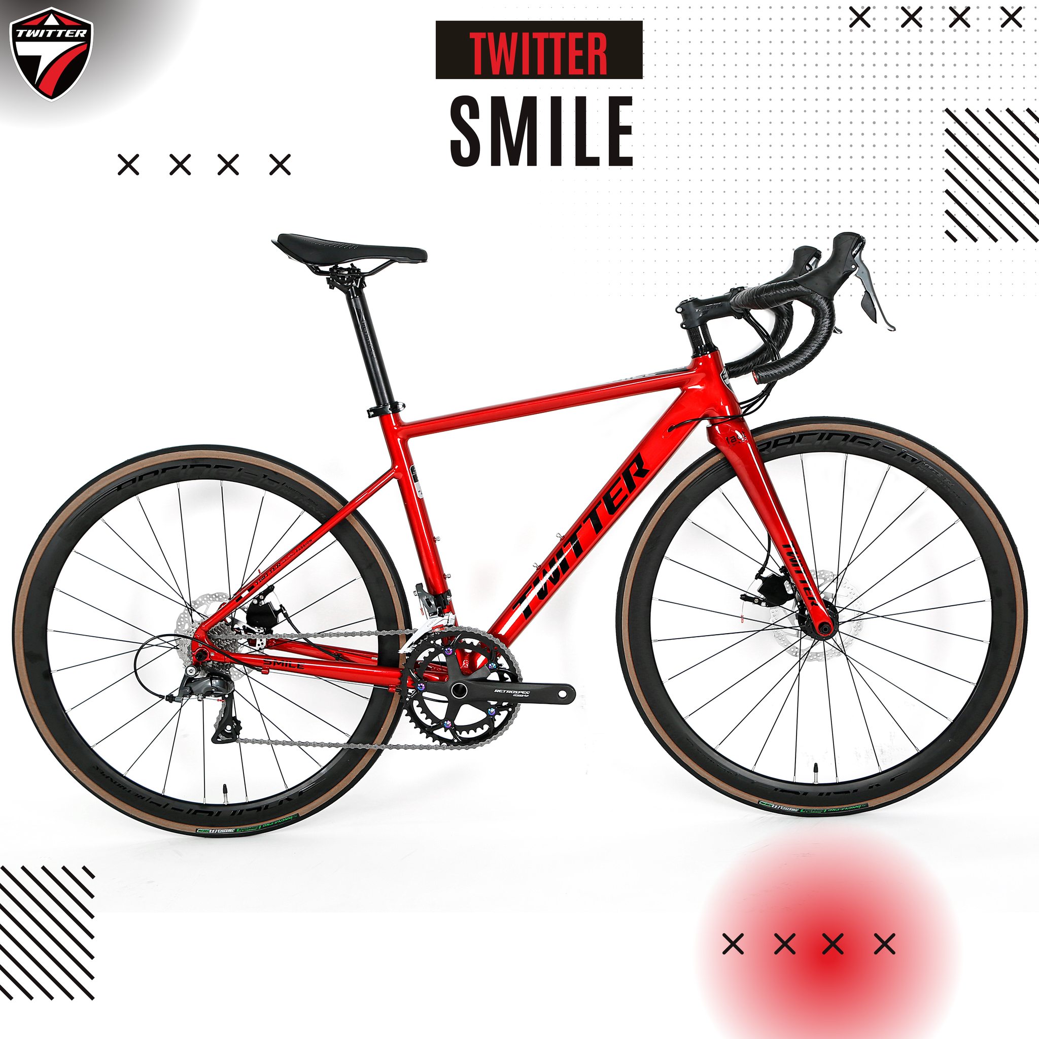 จักรยานเสือหมอบ อลูเบา TWITER รุ่น SMILE SHIMANO CLARIS(2023)/RS24SPD