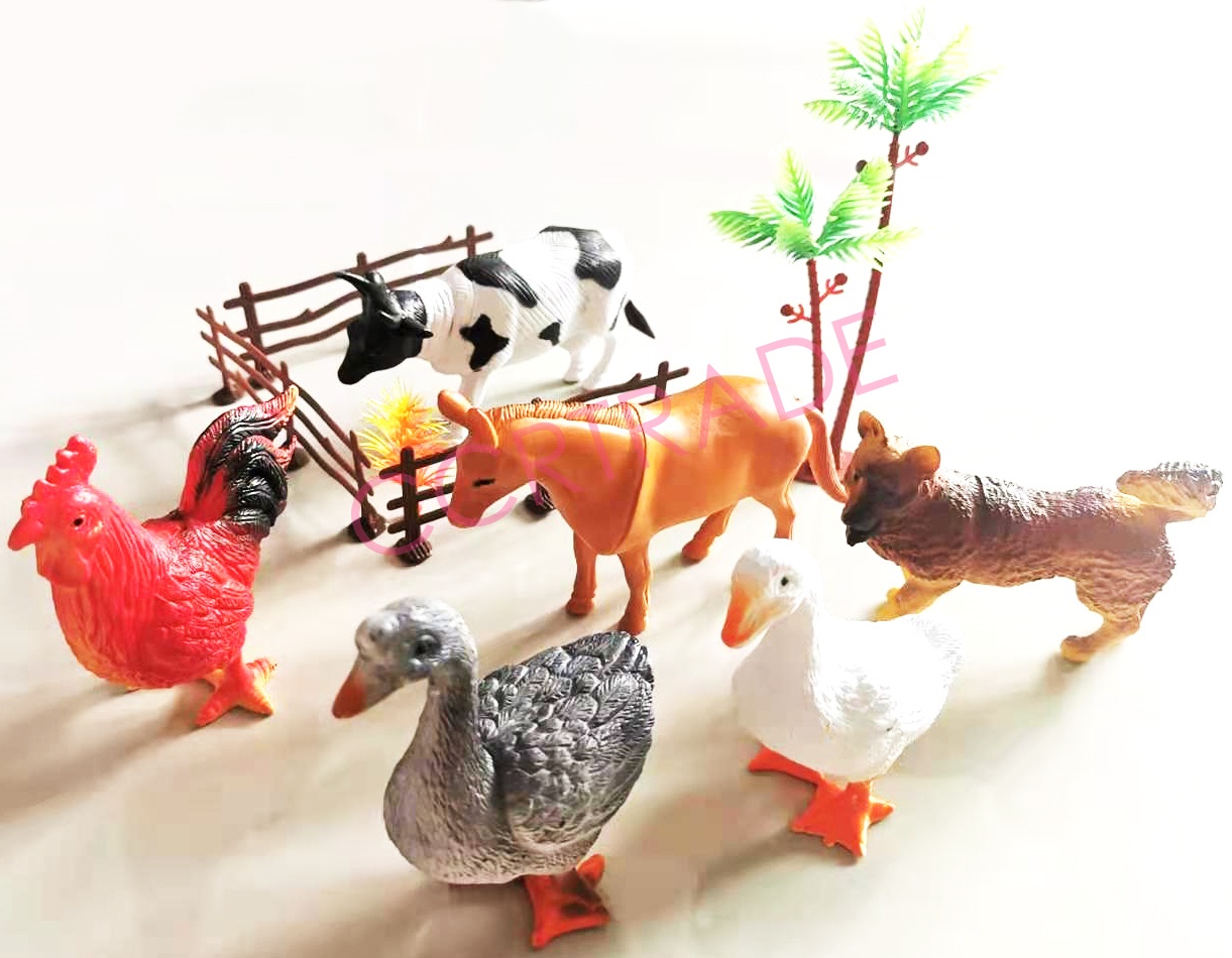 ชุดโมเดลเรียนรู้สัตว์ฟาร์ม 11 ชิ้นถุง PVC 37 ซม.(1x3)