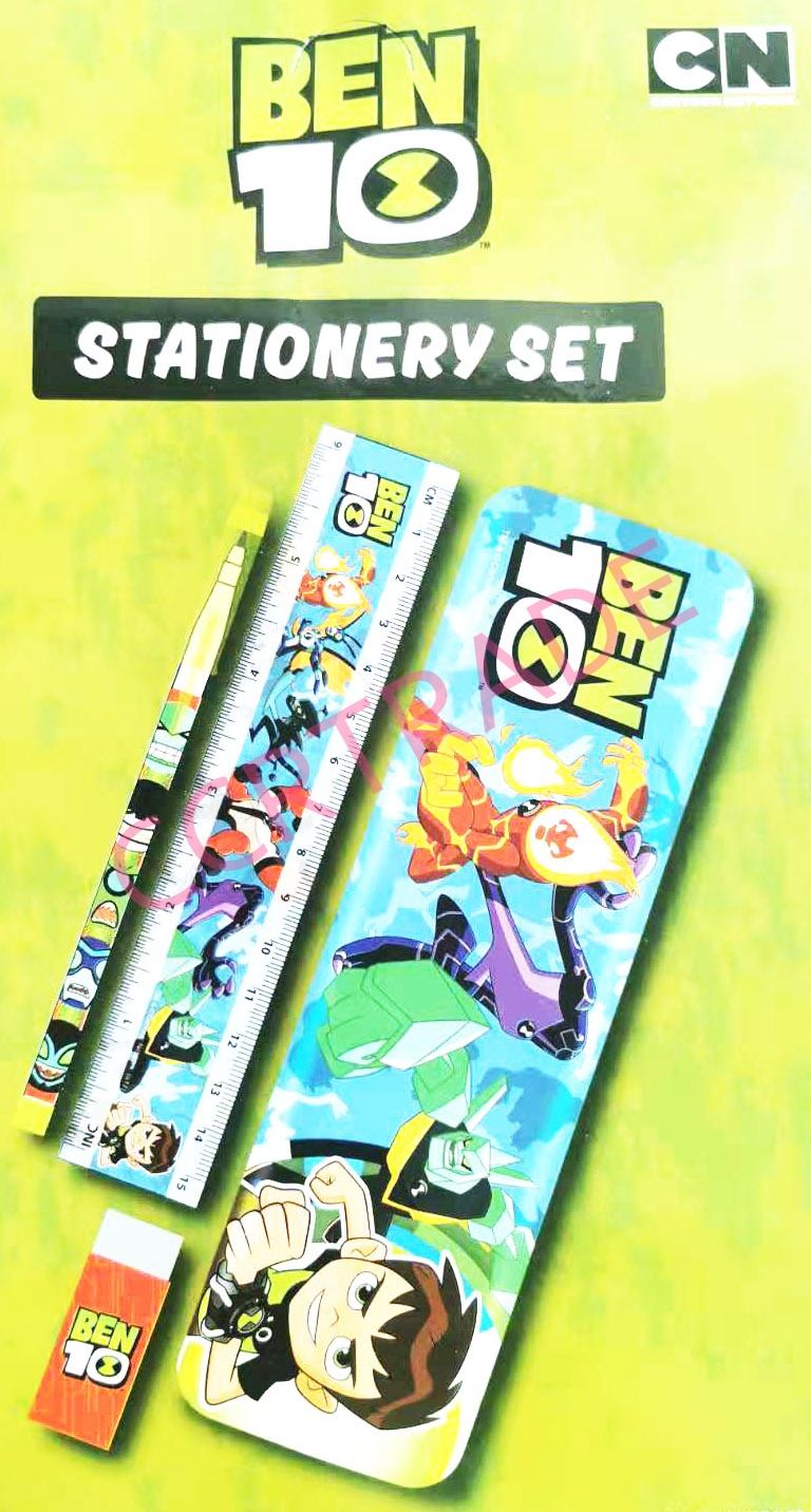 ชุดเครื่องเขียน+กล่องดินสอเหล็กเบนเทนแผง 29.5 ซม.(ลิขสิทธิ์แท้)