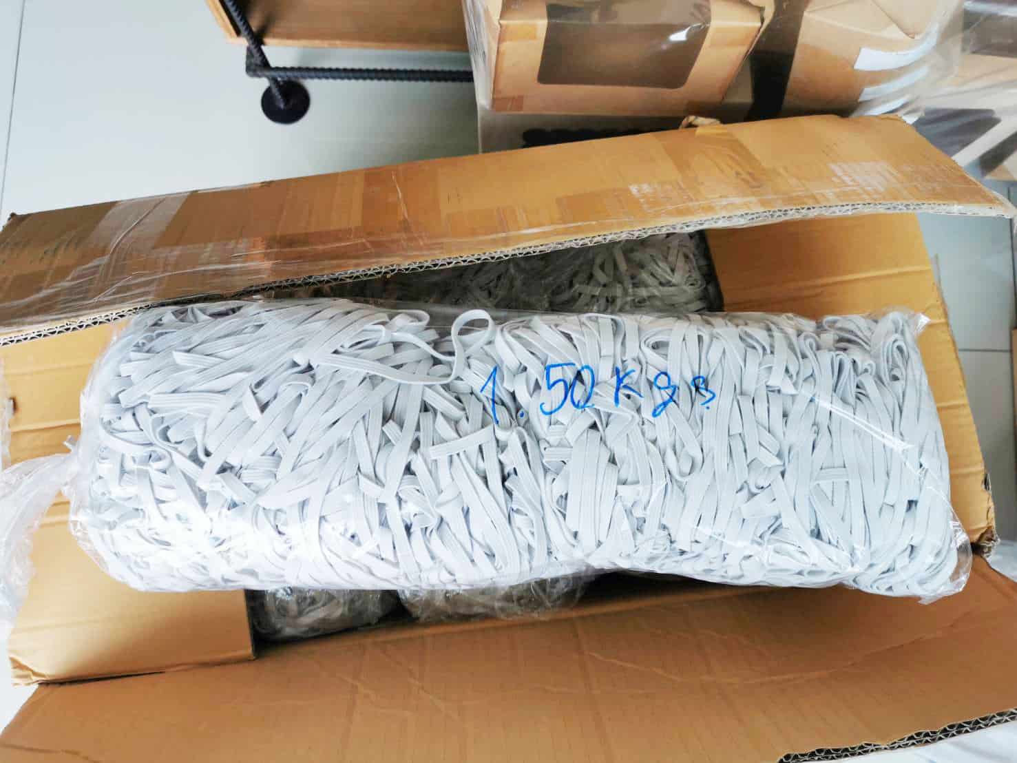 เชือกยืดแบน ลายถัก หนา 5 มม.