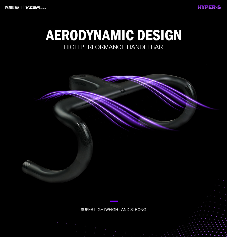 แฮนด์จักรยานคาร์บอนอินทิเกรตเสือหมอบ VISP BUILDER รุ่น HYPER-S