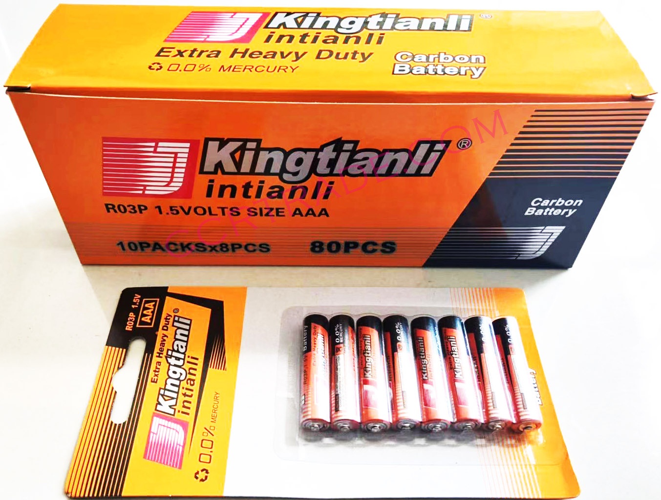 ถ่าน KING AAA 8 ชิ้นแผงครอบ 16.5 ซม.