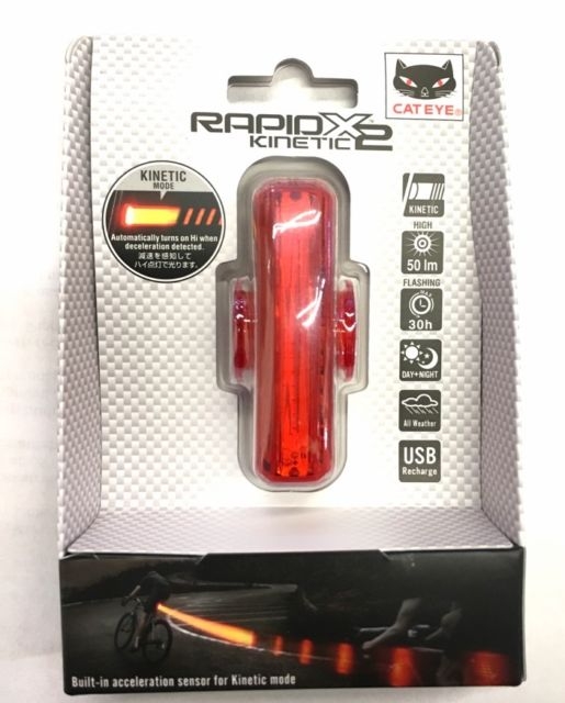 CATEYE : TL-LD710-K RAPID X2 Kinetic ไฟท้าย USB 50 ลูเมน