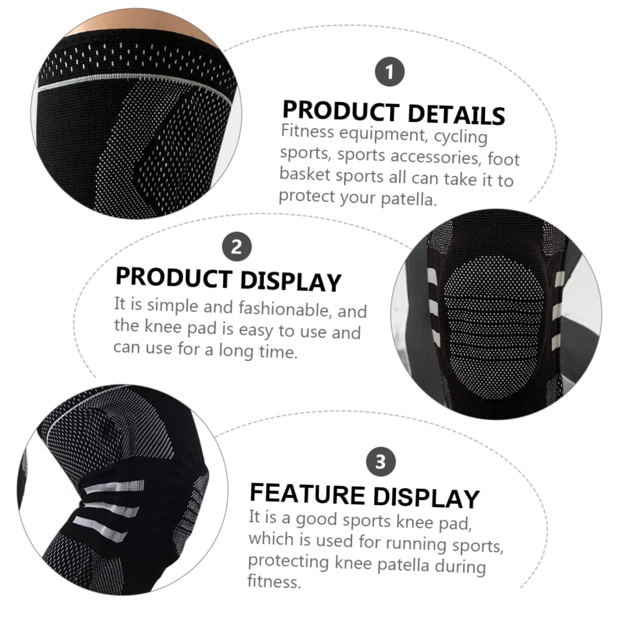 สายรัดเข่า วิ่ง ปั่นจักรยาน อุปกรณ์ซัพพอร์ทเข่า/กันเข่า