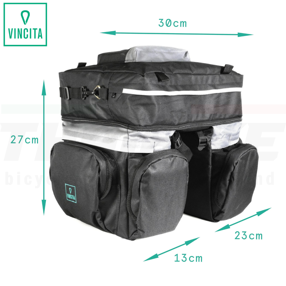 Vincita B101 กระเป๋าจักรยานแพนเนียร์ กระเป๋าทัวร์ริ่งคิงไซส์เบสิค