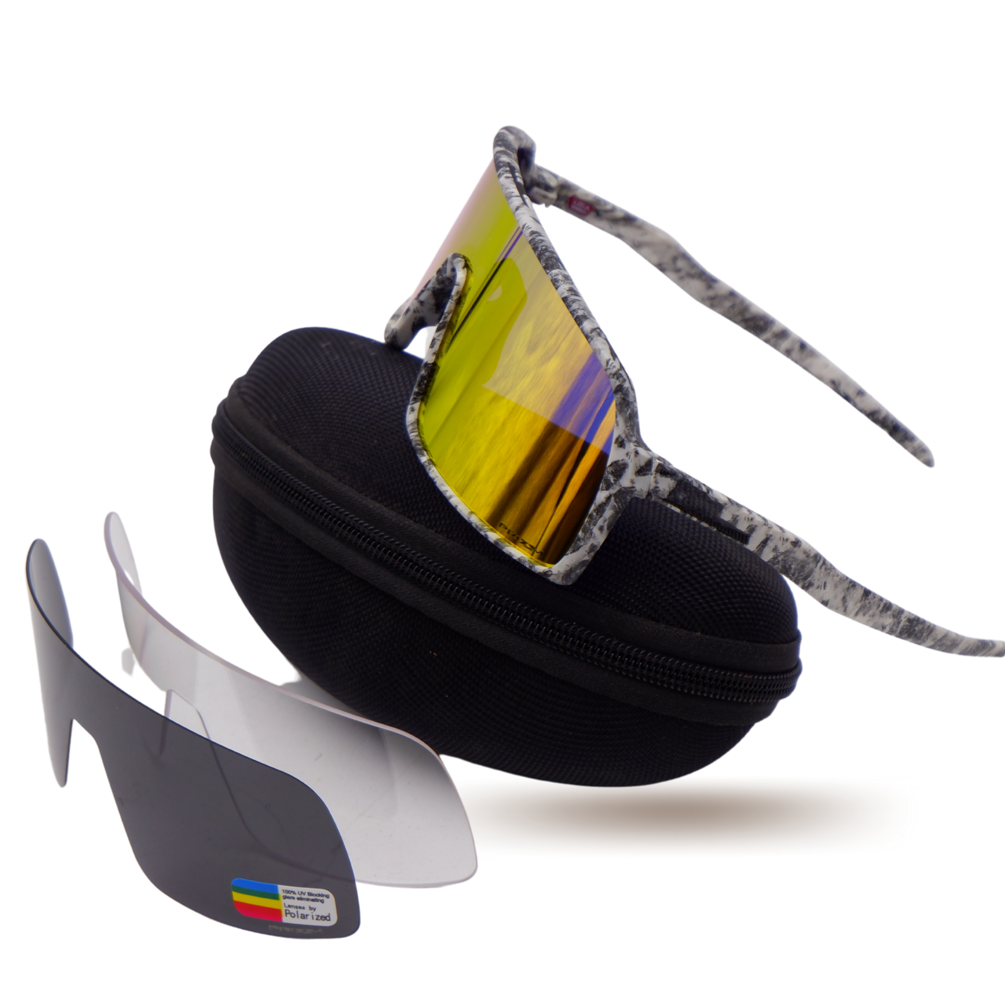 แว่นตาปั่นจักรยาน T-REX 9321 แบบเปลี่ยนเลนส์ 3 เลนส์ มีเลนส์ POLARIZE มีกล่องแว่น ผ้าเช็ด ถุงใส่แว่น