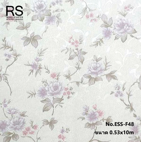 วอลเปเปอร์ลายดอกไม้สีม่วงชมพู ESS-F48
