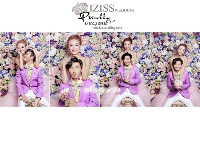 PW195 - Pre order ชุดคู่ถ่ายพรีเวดดิ้ง (prewedding dress) & ชุดแต่งงานแฟนซี (Fancy wedding dress)ชายหญิง "ธีมสีชมพู-ม่วง"