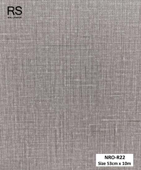 วอลเปเปอร์ สีเทาเข้มลายผ้า มีกลิตเตอร์สีเงิน NRO-R22