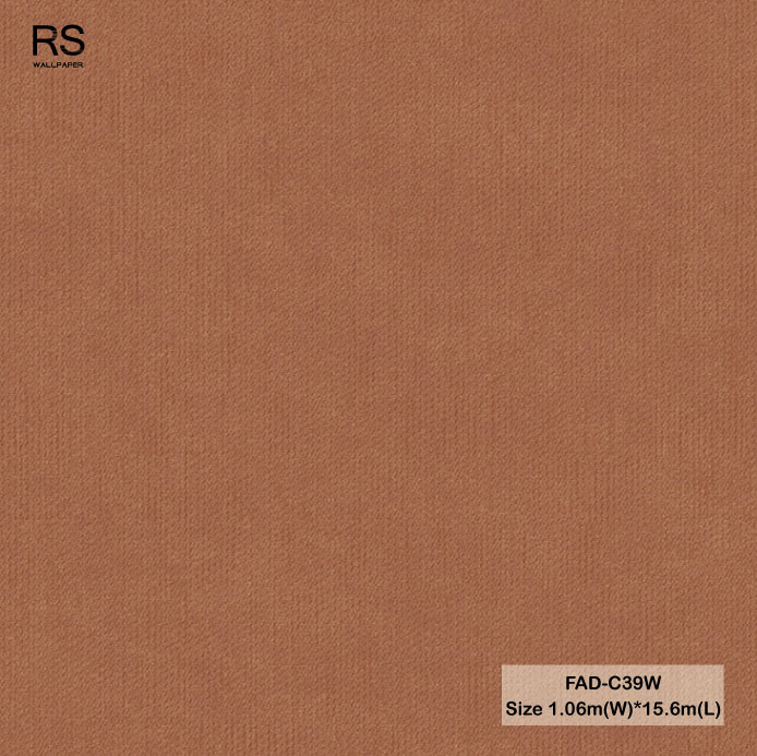 วอลเปเปอร์ลายผ้า สีส้มอมน้ำตาลFAD-C39W