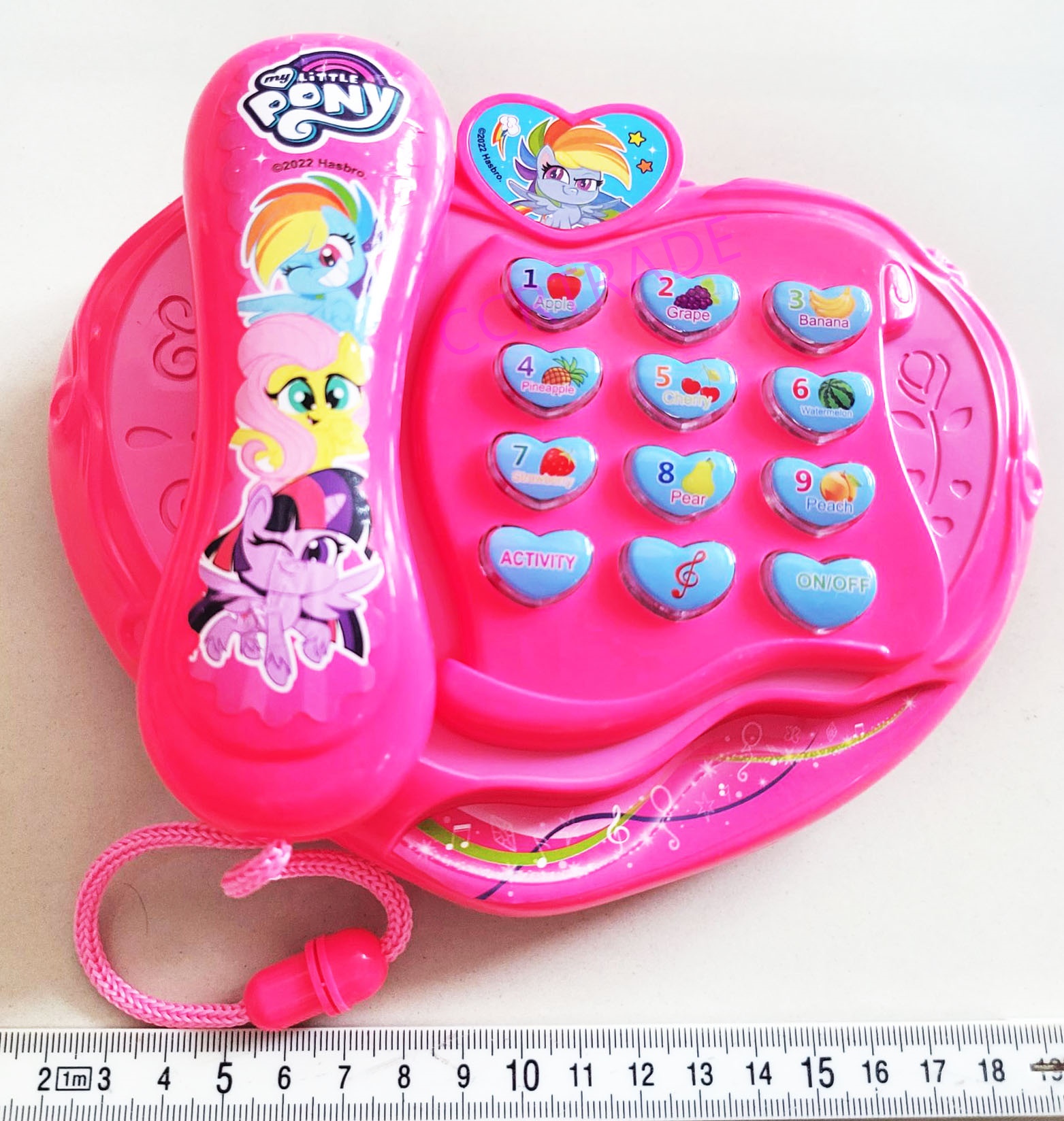 โทรศัพท์โพนี่ มีเสียง มีไฟกล่อง 15x19 ซม.(ลิขสิทธิ์แท้)(1x3)