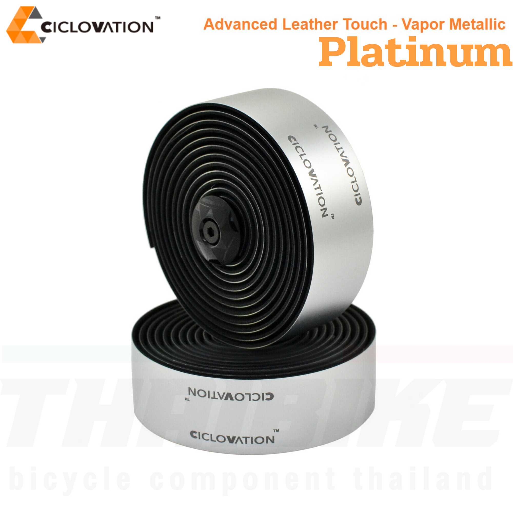 ผ้าพันแฮนด์จักรยานเสือหมอบ CICLOVATION Advanced Leather Touch - Vapor Metallic