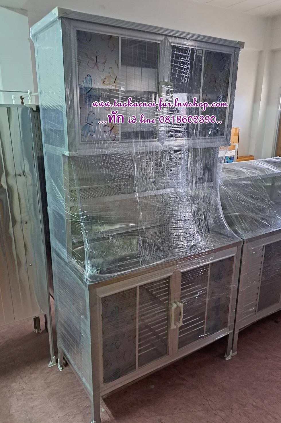 TSL-L ตู้ซิงค์-สูง (เสาเหลี่ยม+ขอบเหลี่ยม) โครงเหล็ก