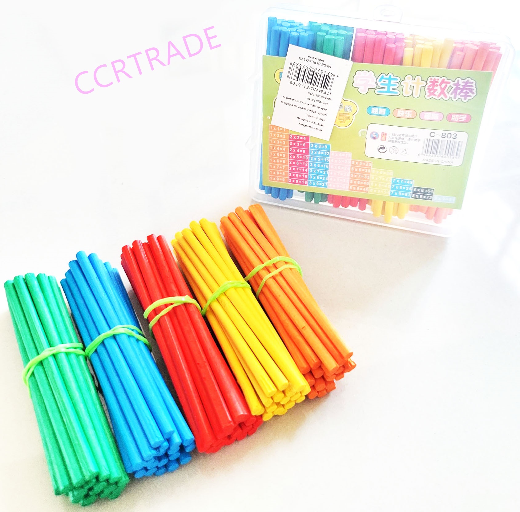 เซ็ทแท่งไม้สี 100 ชิ้นกล่อง 8.5x9 ซม.