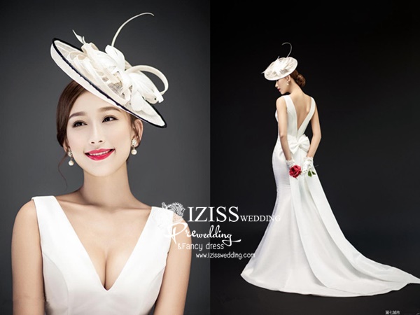 PW492-**พรีออเดอร์**ชุดแต่งงานเดรสสีขาว ชุดยกน้ำชา ชุดถ่ายพรีเวดดิ้ง (prewedding dress) & ชุดแต่งงานแฟนซี (Fancy wedding dress) "ธีมสีขาว"