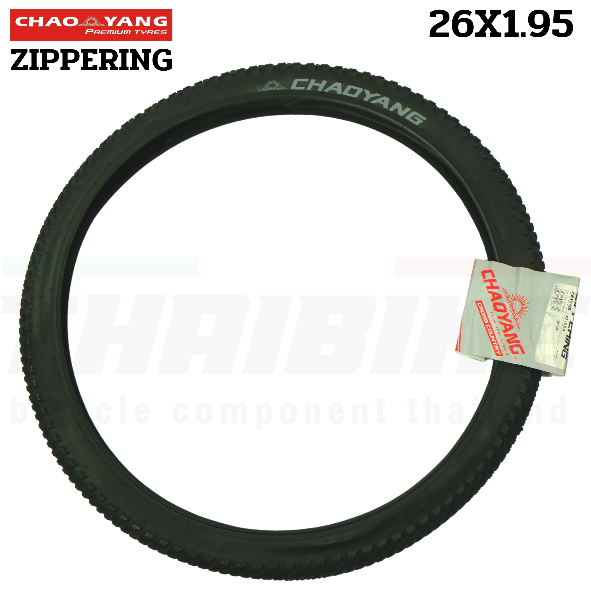ยางนอกจักรยานเสือภูเขาขอบลวด CHAOYANG ZIPPERING 26X1.95 W108185
