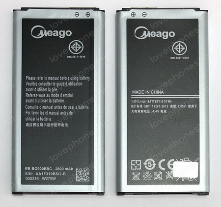 แบตเตอรี่ มอก. Meago สำหรับ Samsung Galaxy S5(I9600) - EB-BG900BBC (ส่งฟรี)
