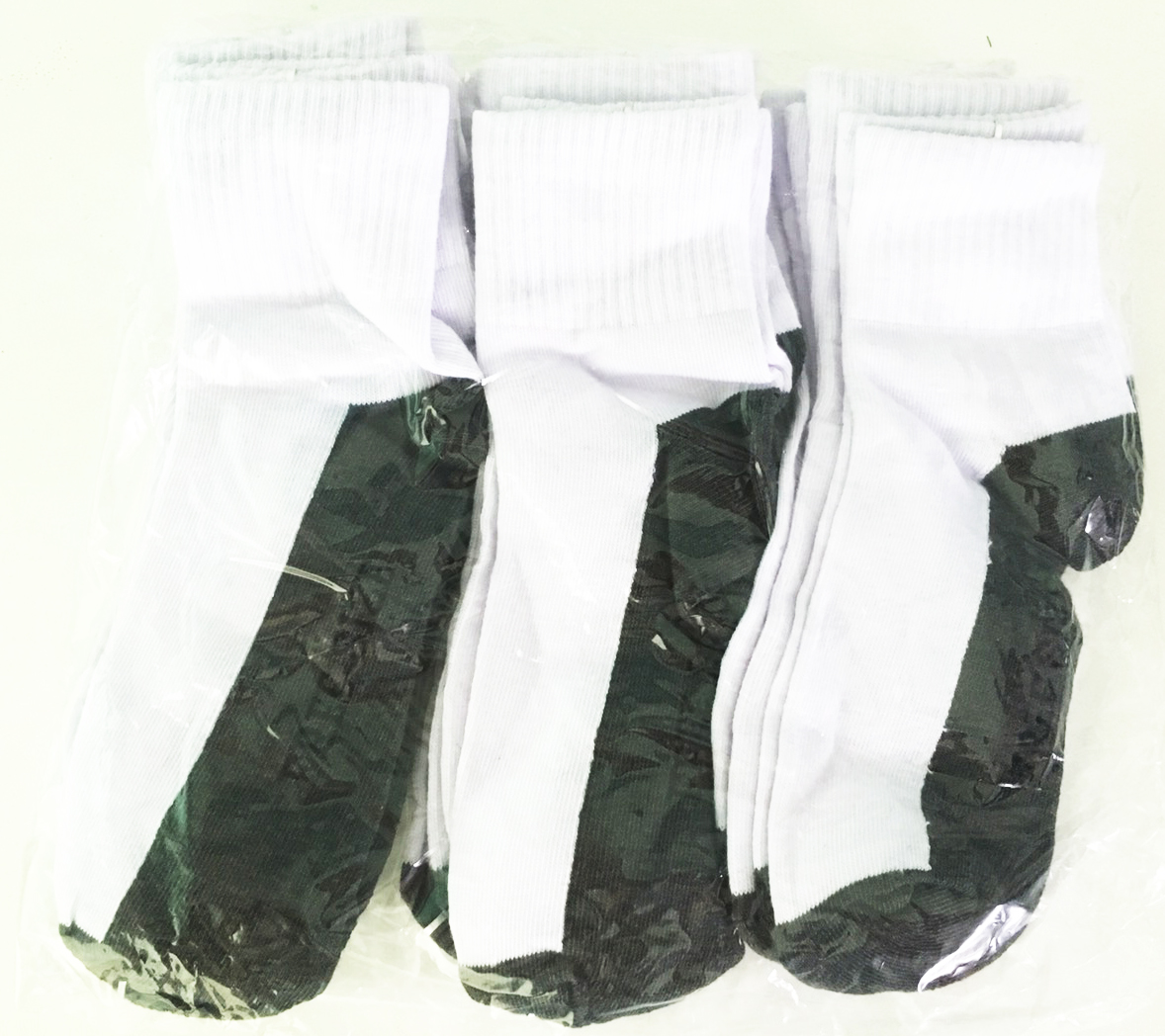 ถุงเท้านักเรียน ขาว-เทา (อายุ 9-12 ขวบ)