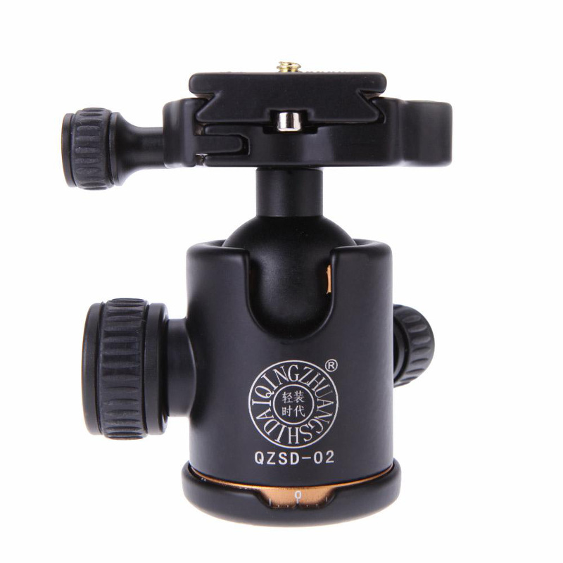 QZSD Q-02 Ball Head หัวบอล + Quick Release Plate 1/4" Screw สำหรับขาตั้งกล้อง