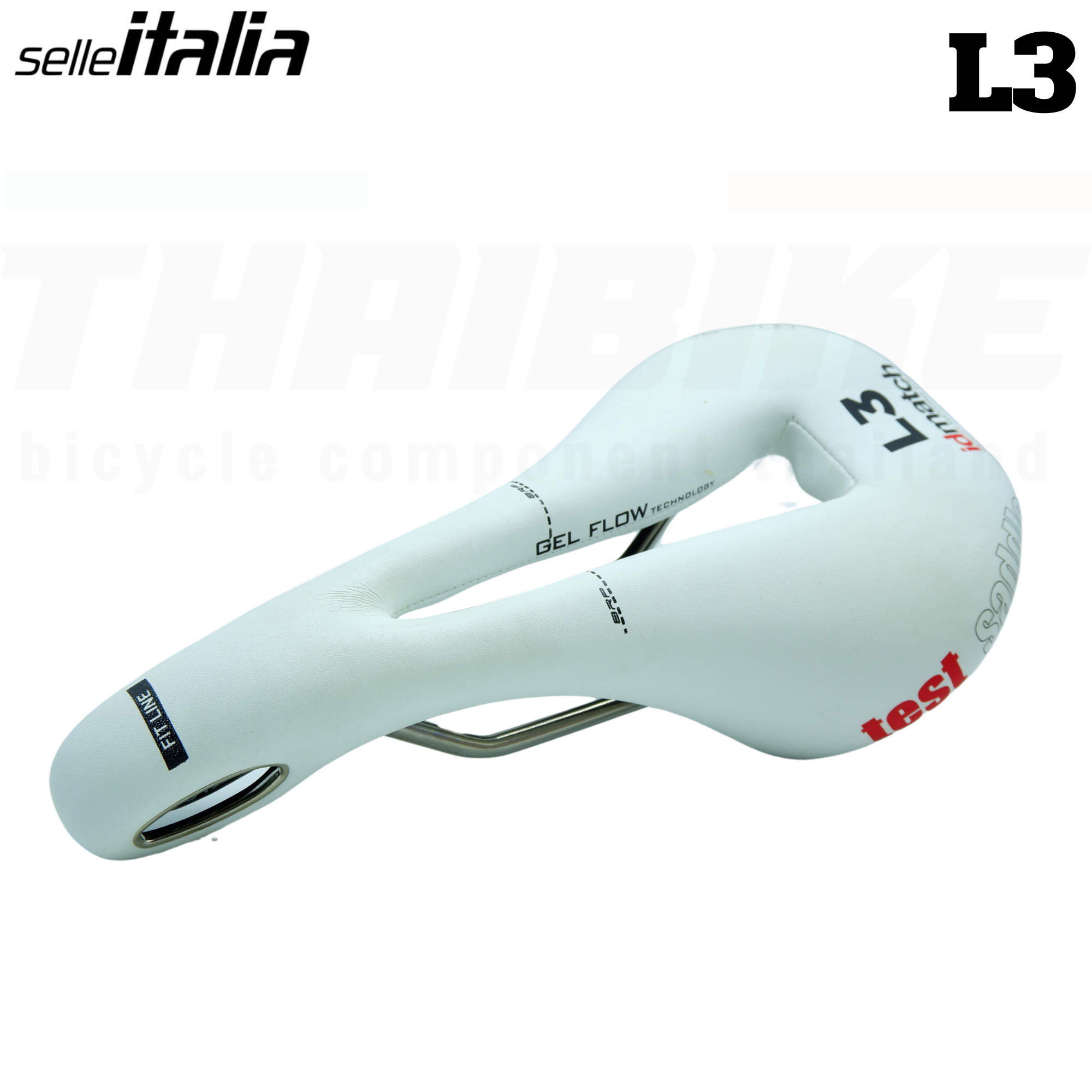 อานจักรยานเสือหมอบ เสือภูขา ของใหม่ รุ่นเทสสีขาว SELLE ITALIA S1 S2 S3 L1 L2 L3