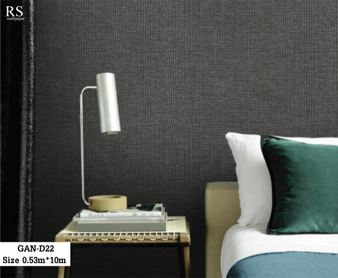 วอลเปเปอร์ สีดำแทรกสีเงิน GAN-D22