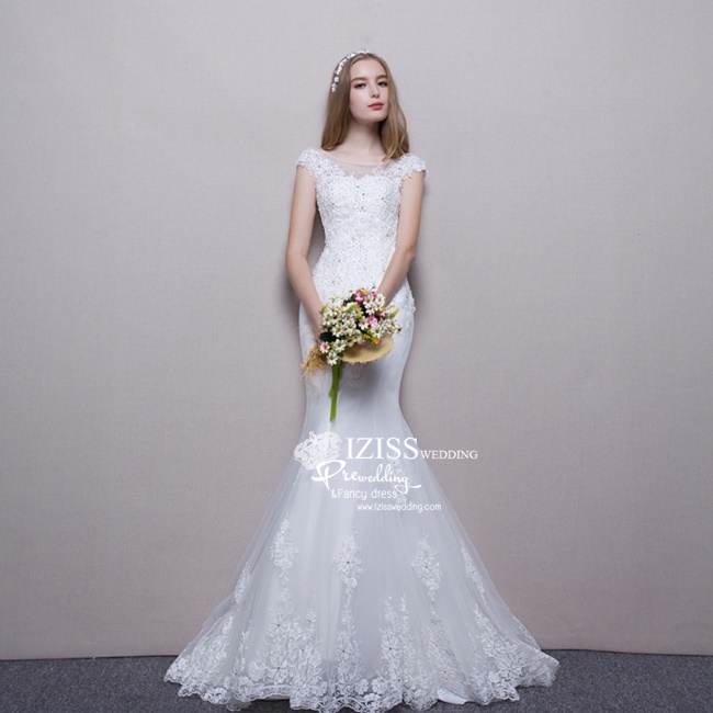 BR215 **พรีออเดอร์**ชุดแต่งงาน&ชุดเจ้าสาวแบบยาวสีขาวเกรดพรีเมี่ยม หรูหราน่ารัก สวยโดดเด่นไม่ซ้ำใคร สวยงามดุจเจ้าหญิง